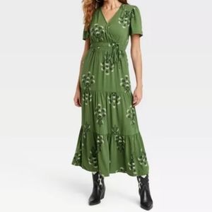 Women's Short Sleeve A-Line Maxi Dress - Knox Rose